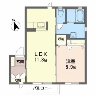 メゾン・ノヴェル【2階】の間取り