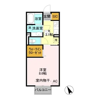 プランドール【1階】の間取り