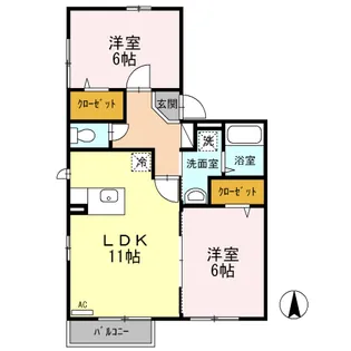 マグノリア【2階】の間取り
