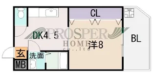 ドミール新深江【2階】の間取り