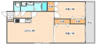 ORIENT BLD No.93マリナゲート【8階】の間取り