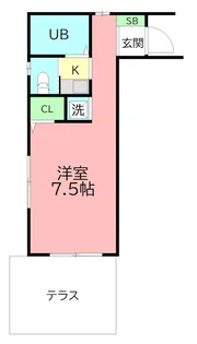 ハイライフ石上【1階】の間取り
