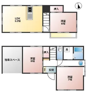 神奈川県平塚市岡崎【一戸建】の間取り