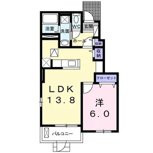 エレガンス B【1階】の間取り