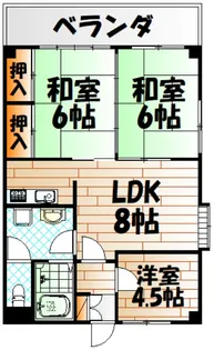 クレベール千防【5階】の間取り