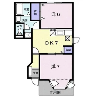 クィーンシャーロット【1階】の間取り