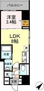 ベイサイドヒルズ関内【7階】の間取り