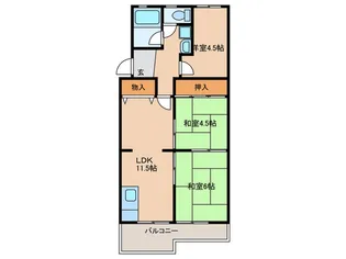 1st.ヴァンサン館【4階】の間取り