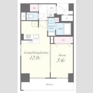histoire玉造【11階】の間取り