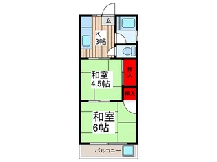 コ-ポジュン【2階】の間取り