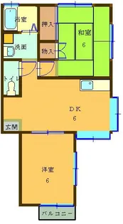 サンテラス乙女園【2階】の間取り