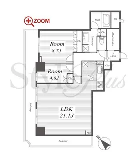 ヴィークタワー名古屋東別院【16階】の間取り