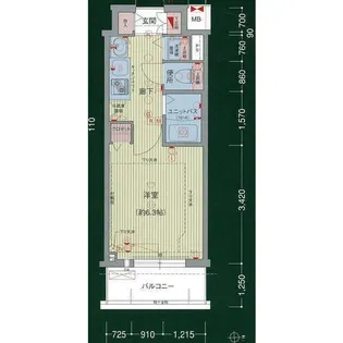 プレサンスSAKAE白川公園【5階】の間取り
