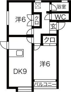 サンパティークB棟【2階】の間取り