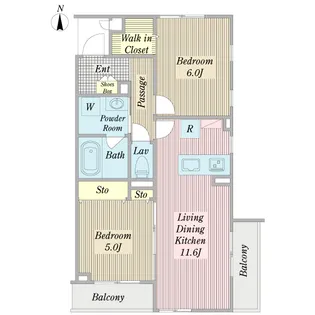 ケイベルグII【3階】の間取り