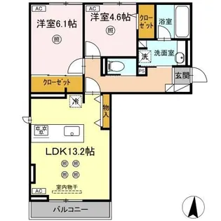 Belle FleurII【2階】の間取り