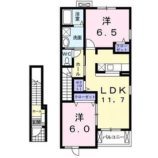 ポラリスB【2階】の間取り