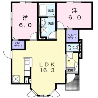 グレイスヴィラコトニIII【1階】の間取り