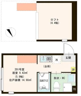 ハーモニーテラス向山【2階】の間取り