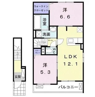 ル・マロンコリーヌC【2階】の間取り