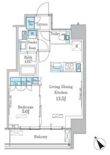 パークアクシス横濱関内スクエア【7階】の間取り