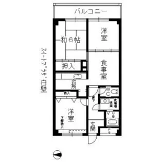 スイートプラザ白壁【3階】の間取り