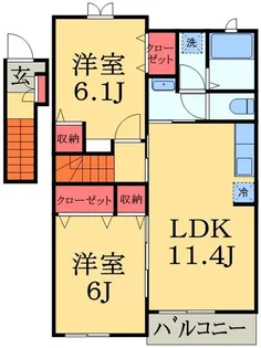グランメル【2階】の間取り