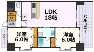 Hill Palace IKAI【8階】の間取り