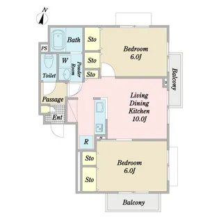 HAPPY BELL 白山【1階】の間取り