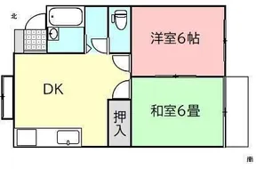 岡ノ城ハイツII【1階】の間取り