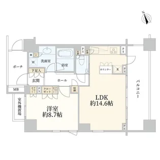 パークハウス代々木公園ラフィナート【8階】の間取り