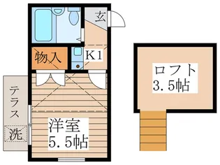 富士コスモス【1階】の間取り