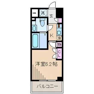 パークキューブ武蔵小杉【9階】の間取り