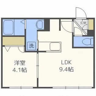 エヴァ北円山【1階】の間取り