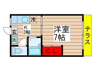 ハイツパークサイド【1階】の間取り