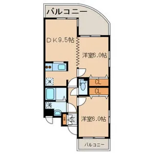 MIYAKOマンション【2階】の間取り