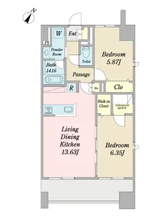 グリーンコート【8階】の間取り