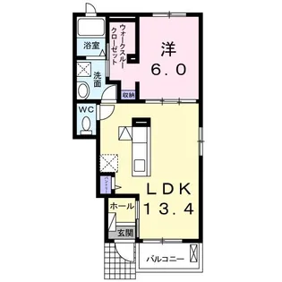 クラール仏生山C【1階】の間取り