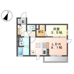 スクエアコート【1階】の間取り