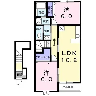 セリーズ【2階】の間取り