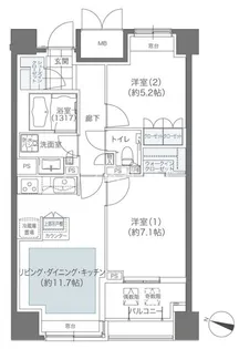メゾンカルム本郷【12階】の間取り
