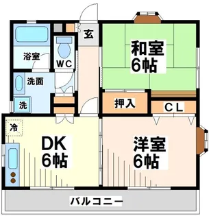 ニューハイツ福寿【1階】の間取り