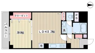 須賀マンション【6階】の間取り