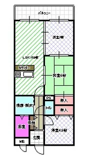 香里プラザVI【9階】の間取り