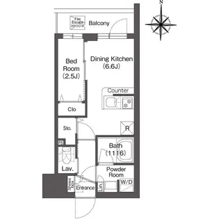 コンフォリア・リヴ西蒲田【7階】の間取り
