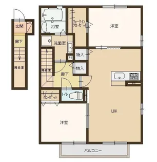 セルヴィス デ エスプリ【2階】の間取り