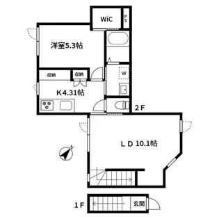 アリュイッテ清澄白河【2階】の間取り