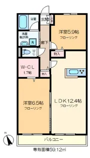 扇グリーンヴィレッジA【2階】の間取り