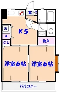 井上マンションNo.2【3階】の間取り