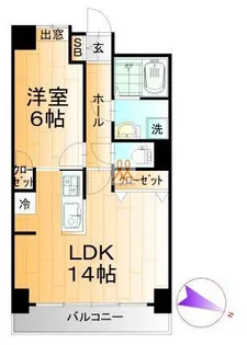 フォーシーズン開成山公園【8階】の間取り